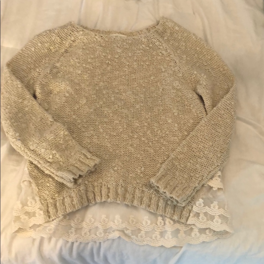 sweater with lace